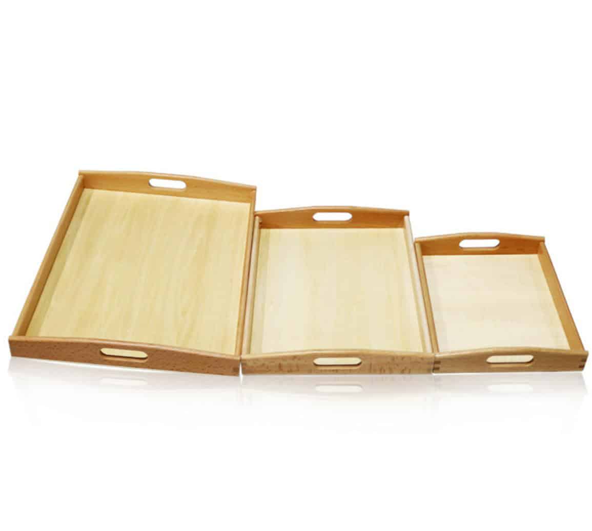 3 plateaux avec anses