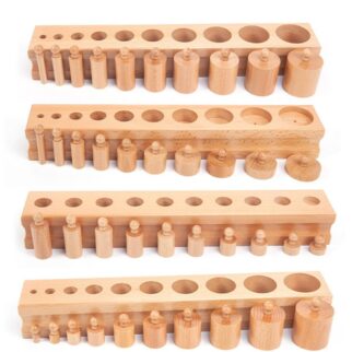 Blocs de cylindres - Matériel Montessori, Vie sensorielle
