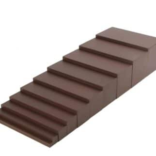 Escalier marron - Matériel Montessori, Vie sensorielle