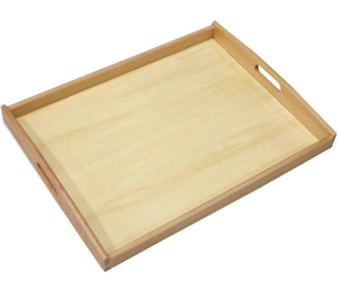 Grand plateau avec anses - Matériel Montessori, Vie pratique
