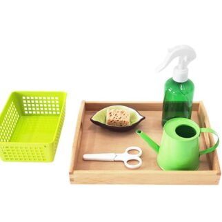 Plateau prendre soin d'une plante - Matériel Montessori, Vie pratique