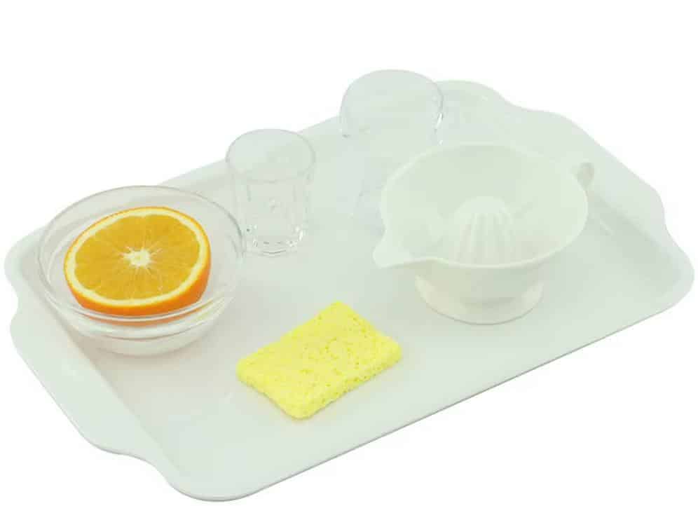 Plateau presser une orange - Matériel Montessori, Vie pratique