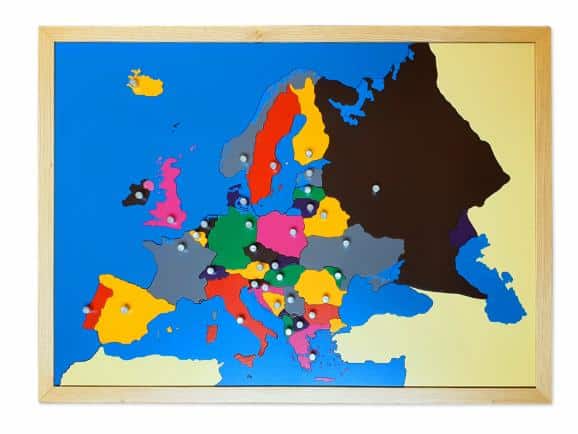 Puzzle Europe avec plateau - Géographie, Matériel Montessori