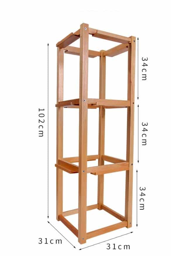 Support avec 12 cadres d'habillage